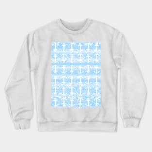 SAIL Away Anchor Pattern Crewneck Sweatshirt